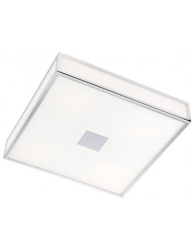 EGO Badeværelseslampe i metal og glas 38 x 38 cm 1 x 30W SMD LED - Krom/Hvid