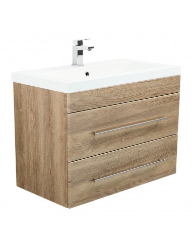 Aurora komplet badmiljø i mdf og keramik H64,5 x B86 cm - Sonoma eg