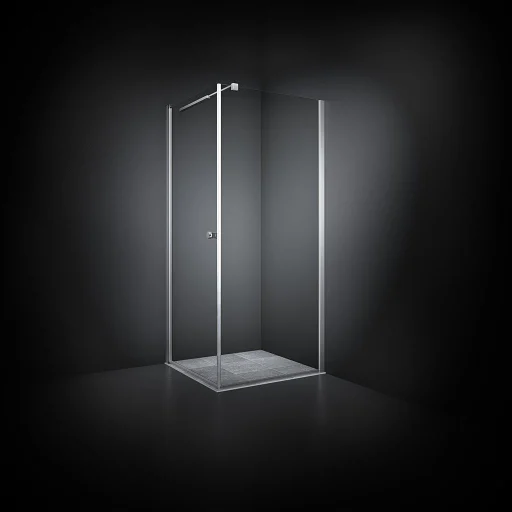 Dansani Match Brusehjørne 70 x 70 cm, Klart glas/Satin profil - Model 10