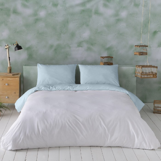 Nordisk cover Naturals Vendbar Blå Hvid (260 x 220 cm) (Seng 180/190)