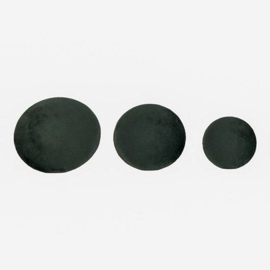 3 knobs i mørkegrøn velour og messing look - 4494024