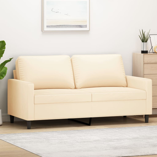 vidaXL 2-personers sofa 140 cm velour cremefarvet