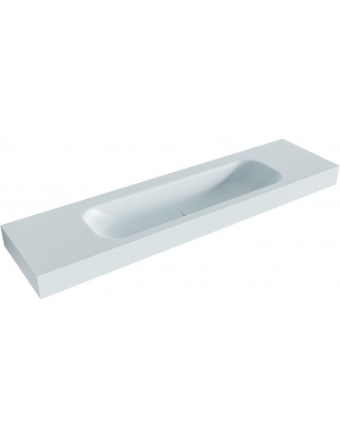 BIG LARGE væghængt håndvask 180 x 46 cm Solid surface - Babyblå