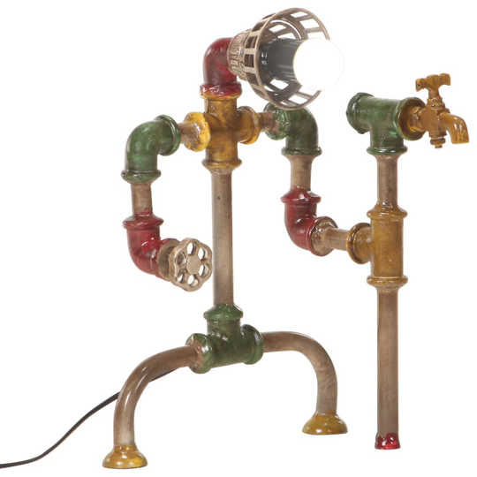 vidaXL industriel gulvlampe vandrørsdesign jern