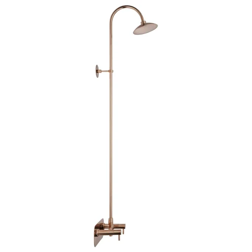 Eqi væghængt udendørsbruser, 180-220 mm, gennemføring, kobber