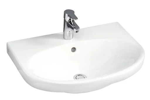 Gustavsberg Nautic 5560 håndvask m/hanehul & ceramicplus 60x46 cm