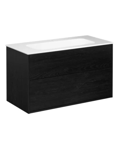 Gustavsberg Artic møbelpakke, 100x46,5 cm, Sort ask/hvid