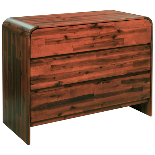 vidaXL kommode massivt akacietræ 90 x 37 x 75 cm