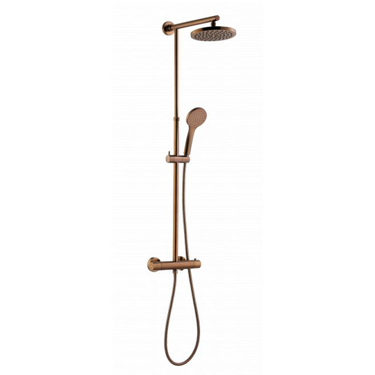 ADORA Infigo L termostatbruse- sæt Ø200/100 Rose Gold brushed