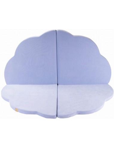 Cloud legemåtte i velour Ø160 cm - Lyseblå