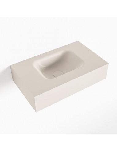 LEX væghængt håndvask 50 x 30 cm Solid surface - Linned