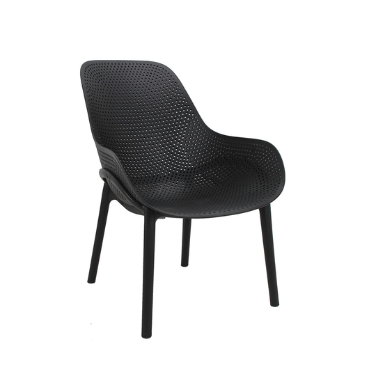 SPOT loungestol sort plast