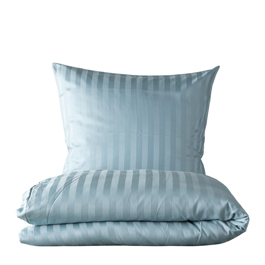 SINNERUP Stripe sengetøj (AQUA, 140X200 (alm. længde))