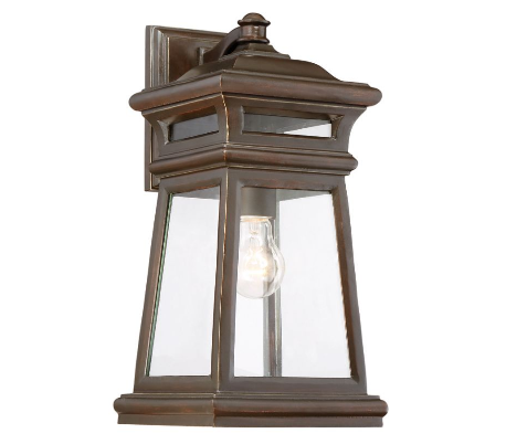 Taylor 1 Væglampe H41 cm - Antik guldbronze/Klar
