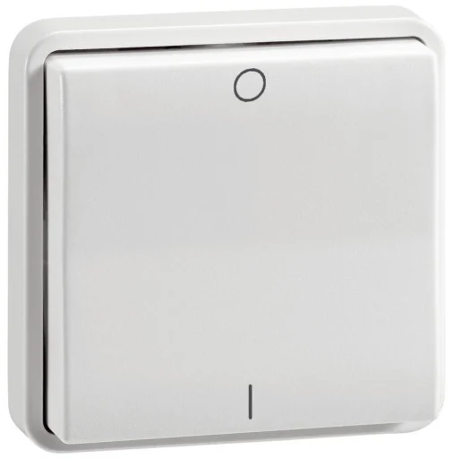 Servodan Trådløs 2-tryk med symboler, Batteriløs, 1 modul, Hvid