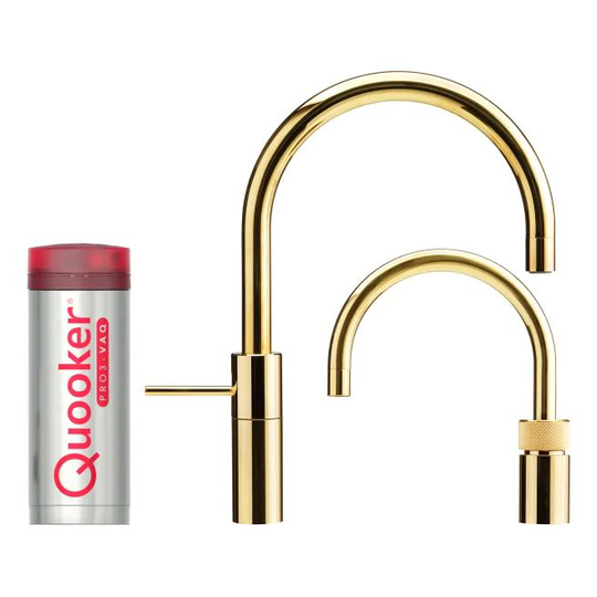 Quooker Nordic Round Twintaps sæt m. Pro3 VAQ B 3 l. - messing