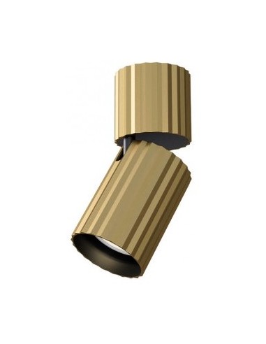DELPHI Kipbar påbygningsspot i aluminium Ø7 cm 1 x GU10 - Mat guld