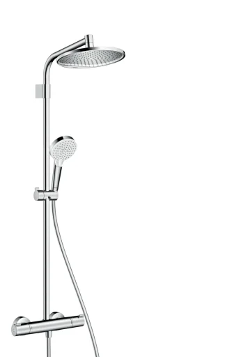 hansgrohe Crometta S 240 Varia Showerpipe justerbart top beslag