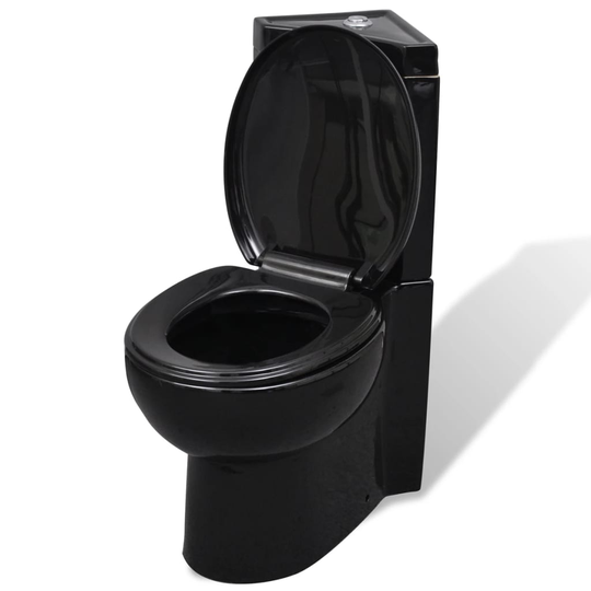 WC Keramisk Toilet Sort