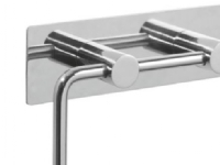 Toiletpapirholder m/bagplade - Tilbehør, pol. rustfrit stål