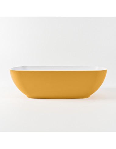 ROCK fritstående badekar 170 x 70 cm Solid surface - Talkum/Okker