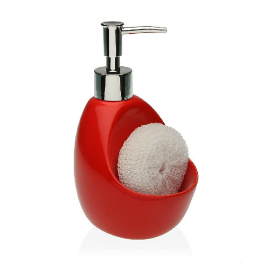 Sæbedispenser Versa Rød Keramik (6 x 18,8 x 6 cm)