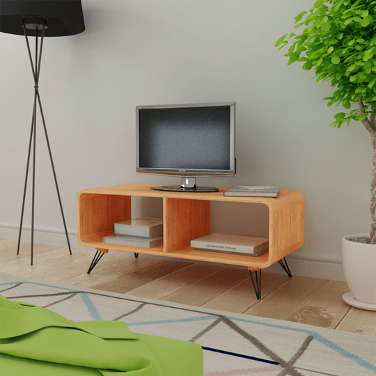 vidaXL TV-bord i træ 90x39x38,5 cm brun