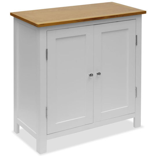 vidaXL skab 70 x 35 x 75 cm massivt egetræ