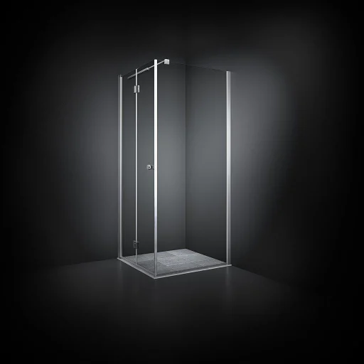 Dansani Match Brusehjørne 90 x 90 cm, Klart glas/Satin profil - Model 11