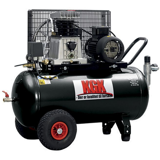 KGK Kompressor 90/360 3hk, 2cyl.kileremstrukket 90l.tank