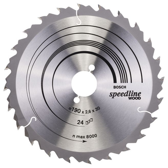 Bosch Rundsavsklinge 190x30/24 Speedline Wood - 2608640801