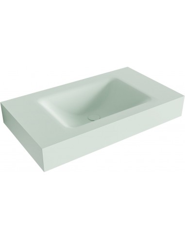 CLOUD væghængt håndvask 80 x 46 cm Solid surface - Svag grøn