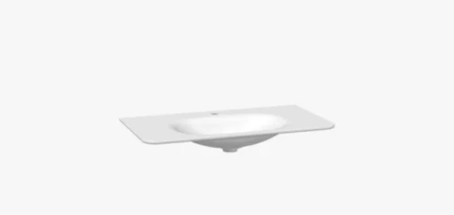 Dansani Curvo vask i 93 cm i hvid porcelæn