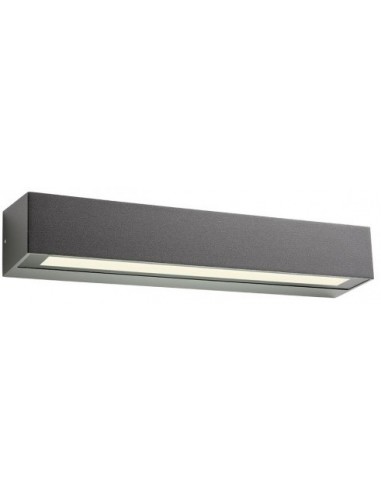 AROOS Væglampe i aluminium og glas B38 cm 1 x 14W SMD LED - Mat mørkegrå