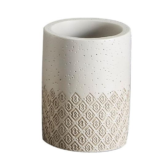 Glas DKD Home Decor Beige Brun Harpiks (7,4 x 7,4 x 10 cm)