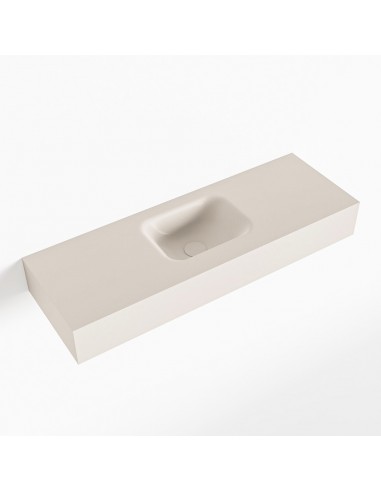 LEX væghængt håndvask 90 x 30 cm Solid surface - Linned
