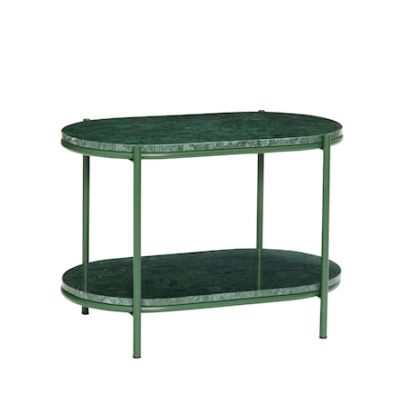 Sidebord Metal/Grøn Marmor