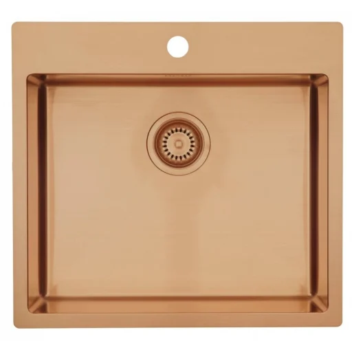Lavabo Kubus 540 soft Køkkenvask 54x50 cm m/Kurveventil, Kobber