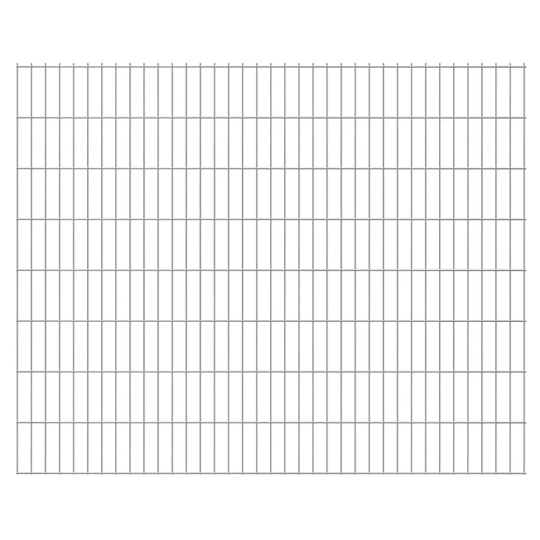vidaXL havehegnspaneler 2D 2,008x1,63 m 38 m (total længde) sølvfarvet