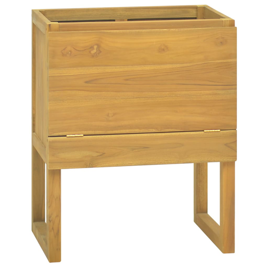 vidaXL badeværelsesskab 60x45x75 cm massivt teaktræ