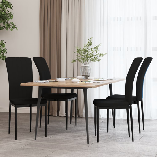 vidaXL spisebordsstole 4 stk. velour sort