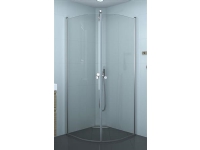 Dansani Match Halvrund Brusedør 200*87-89 cm, klart glas