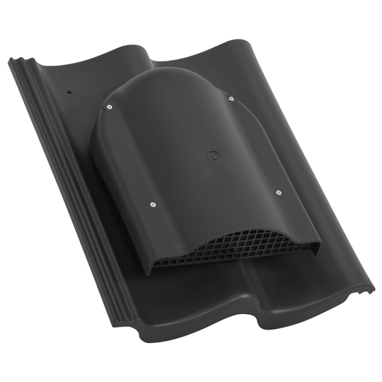 vidaXL flad tagventilator sort