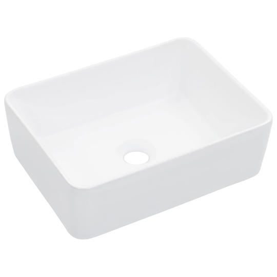 vidaXL håndvask 40 x 30 x 13 cm keramik hvid