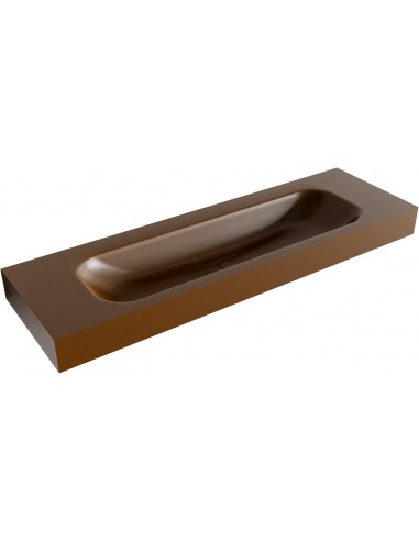 BIG LARGE væghængt håndvask 150 x 46 cm Solid surface - Rust