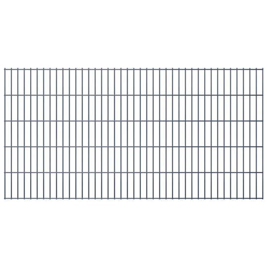 vidaXL havehegnspaneler 2D 2,008x1,03 m 14 m (total længde) grå