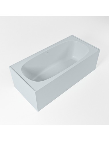 FREEZE fritstående badekar 180 x 85 cm Solid surface - Babyblå