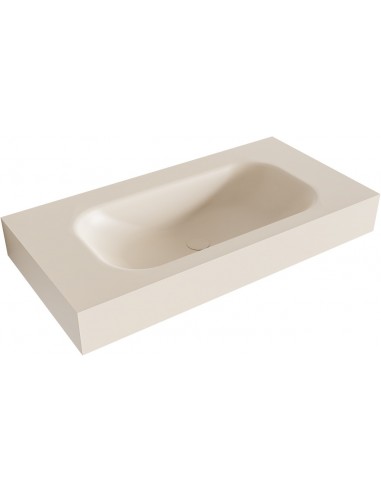 BIG SMALL væghængt håndvask 90 x 46 cm Solid surface - Linned