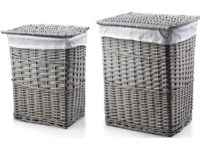 Laundry basket Affek Design PINO KPL. 2 Rectangular Laundry Baskets L:38x28x47cm XL:43x34x54CM