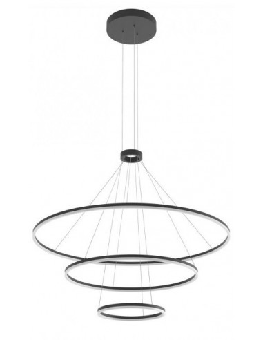 ORBIT Lysekrone i aluminium Ø150 cm 186W LED - Mat sort